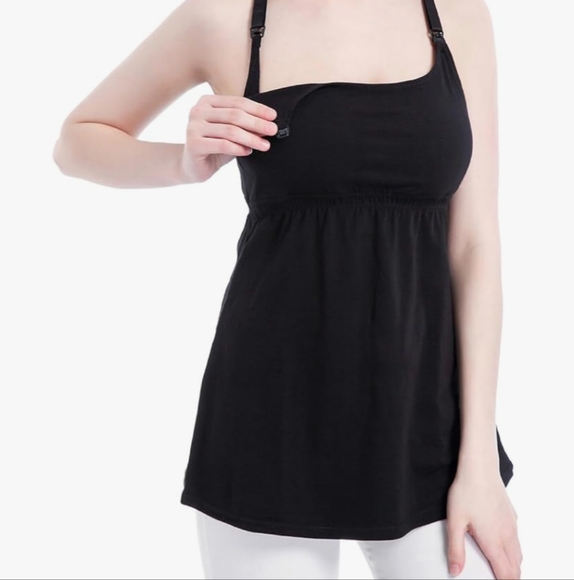 SUIEK 3pk Maternity Nursing Tank Tops with Bralette Cotton Breastfeeding Cami - Picture 2 of 7